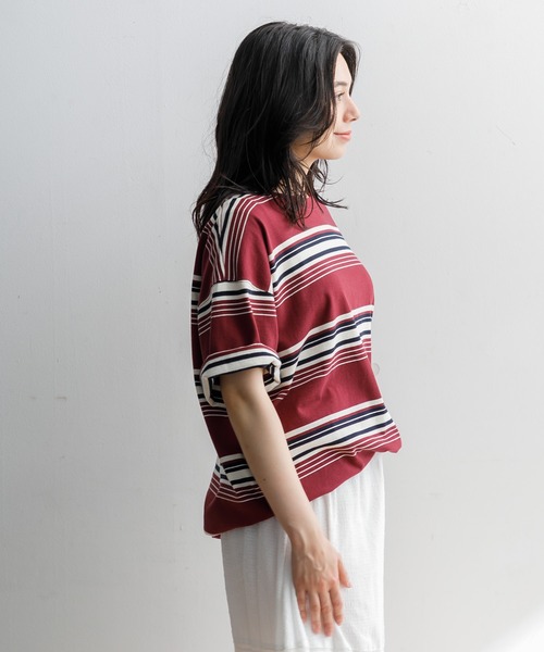 AMERICAN RAG CIE(アメリカンラグシー)の「【MEN , WOMEN】for BAYFLOW シックボーダーTシャツ(Tシャツ/カットソー・メンズ・グレー/ワイン/ネイビー・M/L)」の18枚目の写真