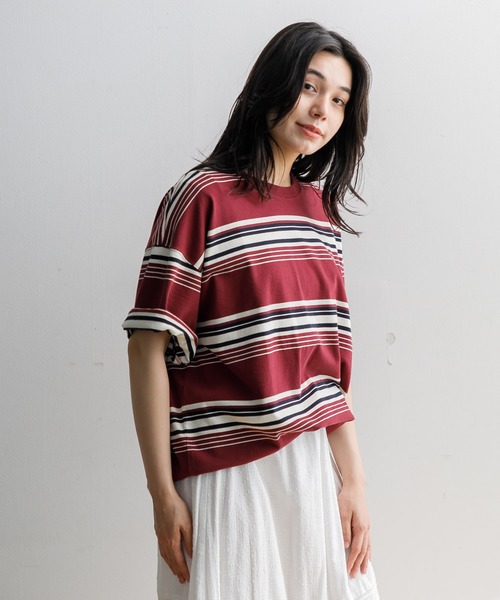 AMERICAN RAG CIE(アメリカンラグシー)の「【MEN , WOMEN】for BAYFLOW シックボーダーTシャツ(Tシャツ/カットソー・メンズ・グレー/ワイン/ネイビー・M/L)」の15枚目の写真