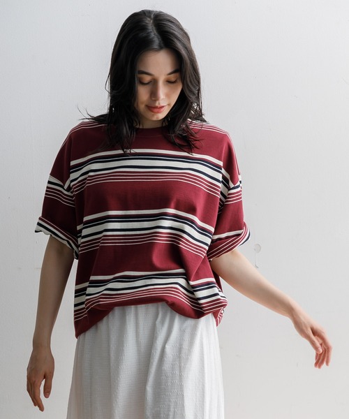 AMERICAN RAG CIE(アメリカンラグシー)の「【MEN , WOMEN】for BAYFLOW シックボーダーTシャツ(Tシャツ/カットソー・メンズ・グレー/ワイン/ネイビー・M/L)」の17枚目の写真