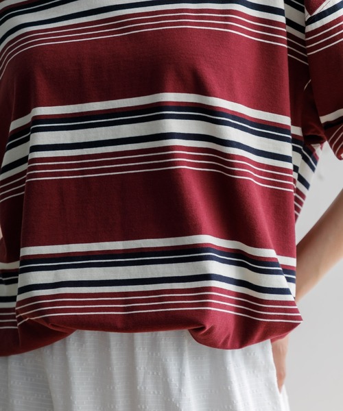AMERICAN RAG CIE(アメリカンラグシー)の「【MEN , WOMEN】for BAYFLOW シックボーダーTシャツ(Tシャツ/カットソー・メンズ・グレー/ワイン/ネイビー・M/L)」の22枚目の写真