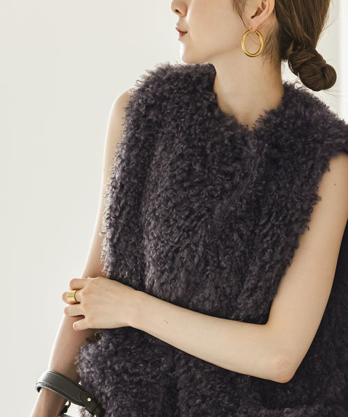 【25AW】NOBLE ジレ　ファー　完売品 フェイクフォックスジレ|allureville OFFICIAL SITE / ONLINE SHOP