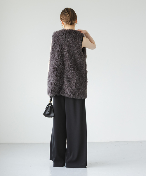 ノーブル　エコファーロングベスト セール】《追加》エコファーロングベスト（その他アウター）｜NOBLE