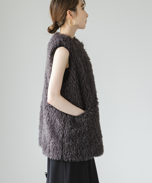 追加》エコファーロングベスト（その他アウター）｜NOBLE（ノーブル