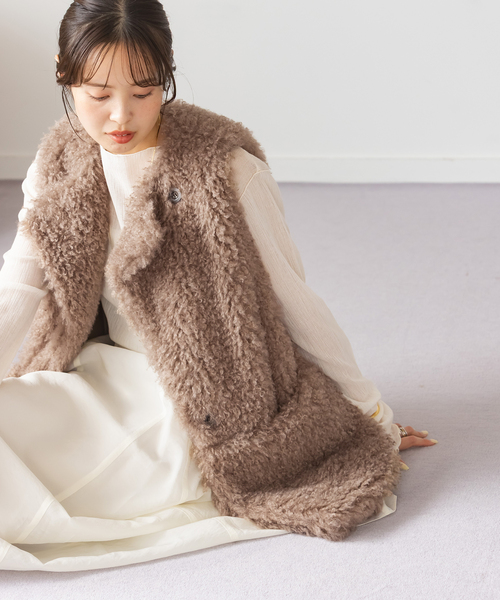 セール】《追加》エコファーロングベスト（その他アウター）｜NOBLE