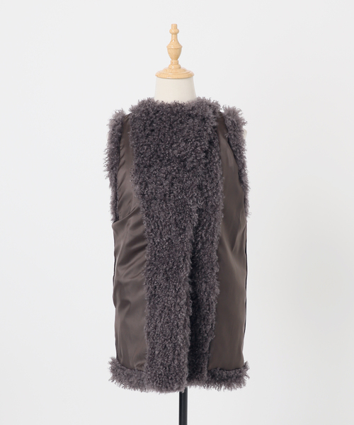 追加》エコファーロングベスト（その他アウター）｜NOBLE（ノーブル