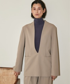 セール】Uneck Pullover Jacket（ノーカラージャケット