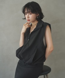 LAULEN | stand collar zipper vest /スタンドカラーフロントジッパーベスト(ベスト)