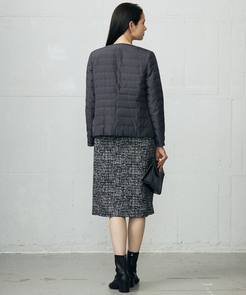 ライトダウンリバーシブルノーカラー ジャケット（ダウンジャケット