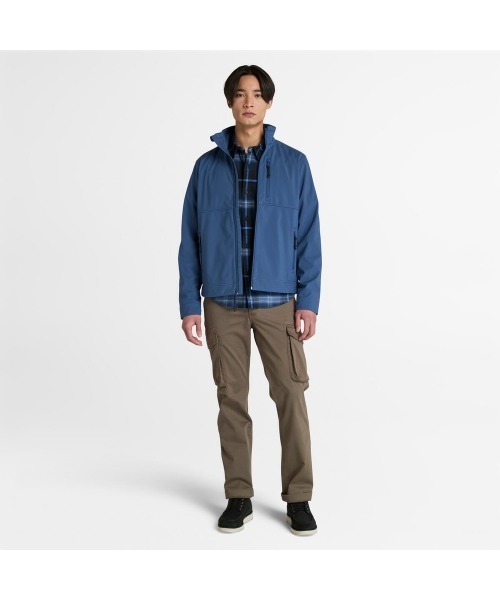 Timberland(ティンバーランド)の「ウィンドプルーフ フルジップ ソフトシェル ジャケット メンズ(その他アウター・メンズ・ダークブルー・LARGE/MEDIUM/SMALL/X-LARGE/XX-LARGE)」の2枚目の写真