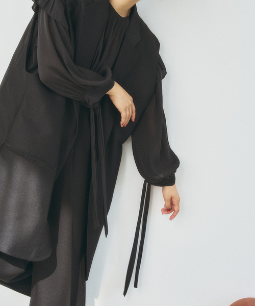 HARDY NOIR（アルディーノアール）の「ジョーゼットショルダーフリルブラウス（シャツ/ブラウス・レディース・ブラック・FREE）」の21枚目の写真