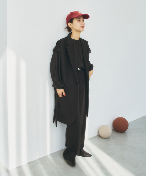 HARDY NOIR（アルディーノアール）の「ジョーゼットショルダーフリルブラウス（シャツ/ブラウス・レディース・ブラック・FREE）」の22枚目の写真