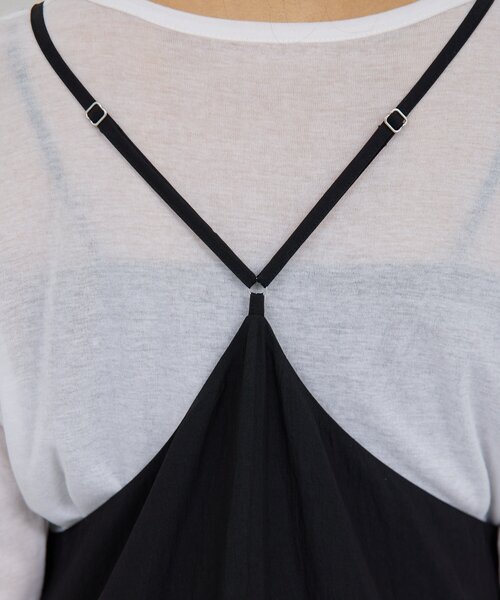 GALLARDAGALANTE(ガリャルダガランテ)の「【万能ワンピース】【オールシーズン活躍】ディープVキャミワンピース(ワンピース・レディース・オフホワイト/ブラック/グレイッシュベージュ・FREE)」の15枚目の写真