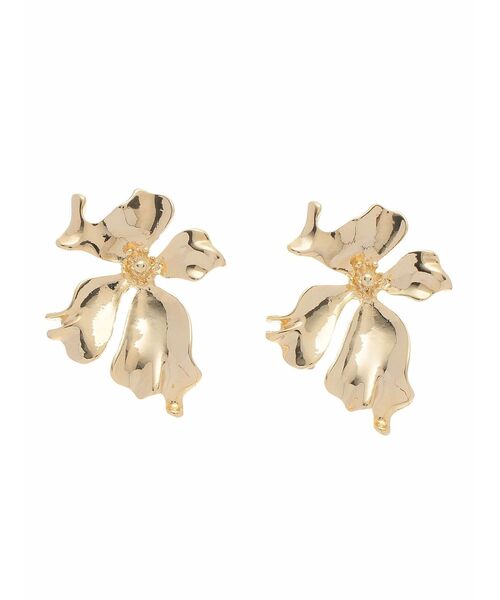 RESEXXY（リゼクシー）の「メタリックフラワーピアス（ピアス（両耳用）・レディース・シルバー/ゴールド・FREE）」の9枚目の写真