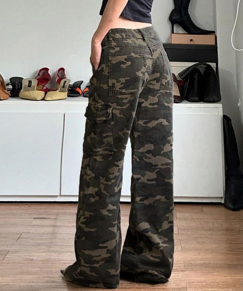 HALEY PESCA/迷彩柄 カモフラージュ ルーズパンツ（デニムパンツ