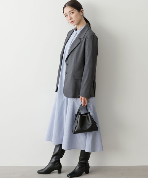 組曲（クミキョク）の「ハンサムツイル ジャケット（テーラードジャケット・レディース・ブラック系/グレー系/ベージュ系・2/3）」の22枚目の写真
