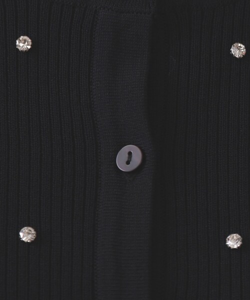 OPAQUE.CLIP(オペークドットクリップ)の「フロントビジューリブニットカーディガン【洗濯機洗い可/抗ピル】(カーディガン/ボレロ・レディース・ブラック/ホワイト/ブルー系その他・00)」の11枚目の写真