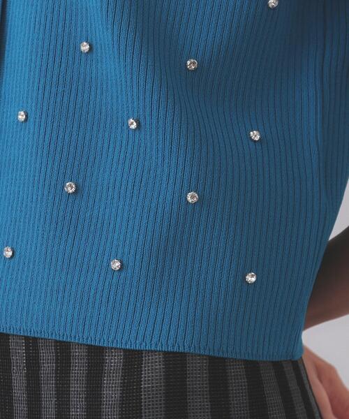 OPAQUE.CLIP(オペークドットクリップ)の「フロントビジューリブニットカーディガン【洗濯機洗い可/抗ピル】(カーディガン/ボレロ・レディース・ブラック/ホワイト/ブルー系その他・00)」の21枚目の写真