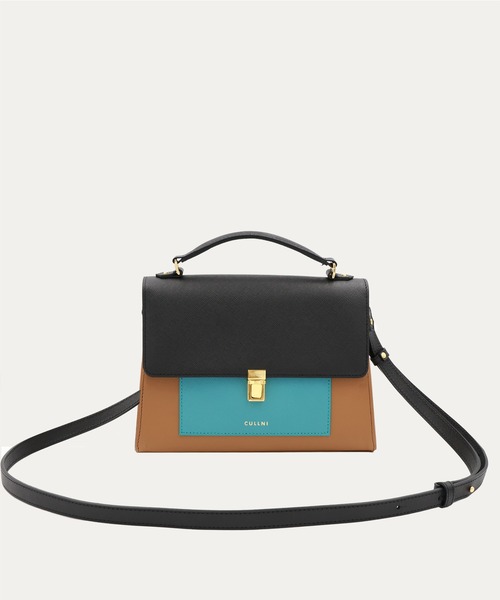 CULLNI(クルニ)の「Clasp lock Leather Pocket Hand Bag(ショルダーバッグ・メンズ・ブルーグリーン/ブラウン系/ブラック/オフホワイト/グレー・ONESIZE)」の4枚目の写真