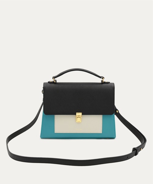 CULLNI(クルニ)の「Clasp lock Leather Pocket Hand Bag(ショルダーバッグ・メンズ・ブルーグリーン/ブラウン系/ブラック/オフホワイト/グレー・ONESIZE)」の5枚目の写真