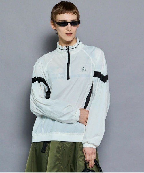 【MAISON SPECIAL】RUSH Logo Nylon Sporty RUSH Logo Nylon Sporty Tops/RUSHロゴナイロンスポーティートップス