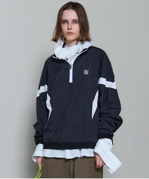 セール】RUSH Logo Nylon Sporty Tops/RUSHロゴナイロンスポーティー