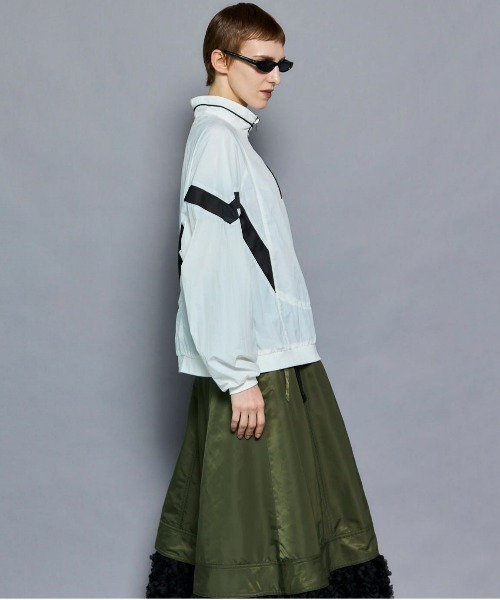 MAISON SPECIAL(メゾンスペシャル)の「RUSH Logo Nylon Sporty Tops/RUSHロゴナイロンスポーティートップス(Tシャツ/カットソー・レディース・ネイビー/ブラック/ホワイト・FREE)」の12枚目の写真