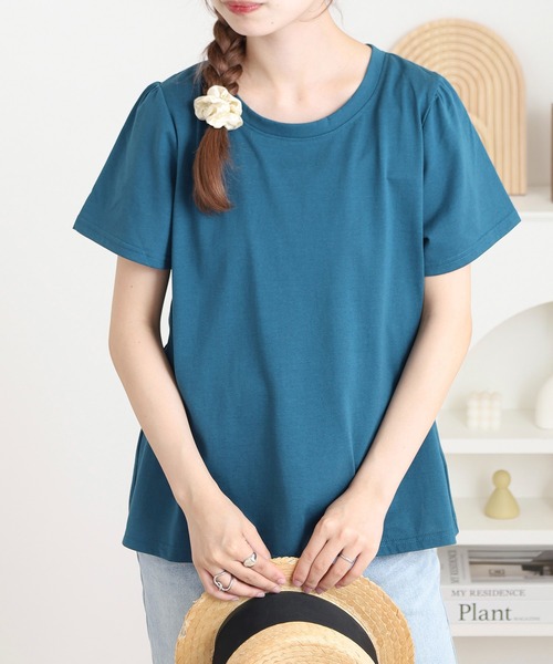 Quelle Chance(ケルシャンス)の「別布切替プルオーバー(Tシャツ/カットソー・レディース・ネイビー/オートミール/ブルーグリーン・L/M)」の16枚目の写真