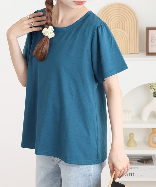 Quelle Chance(ケルシャンス)の「別布切替プルオーバー(Tシャツ/カットソー・レディース・ネイビー/オートミール/ブルーグリーン・L/M)」の17枚目の写真