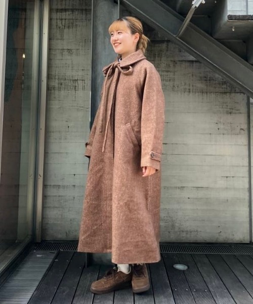 CAROLINA GLASER（カロリナ グレイサー）の「リボン コート（その他アウター・レディース・ブラウン・MEDIUM/SMALL）」の8枚目の写真