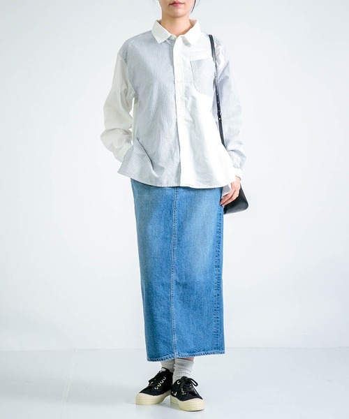 D.M.G.（ドミンゴ）の「[D.M.G. / ディーエムジー] オックスシャンブレーナチュラルシャツ（シャツ/ブラウス・レディース・ホワイト系その他・2）」の6枚目の写真