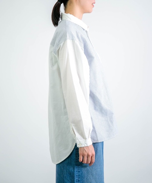 D.M.G.（ドミンゴ）の「[D.M.G. / ディーエムジー] オックスシャンブレーナチュラルシャツ（シャツ/ブラウス・レディース・ホワイト系その他・2）」の9枚目の写真