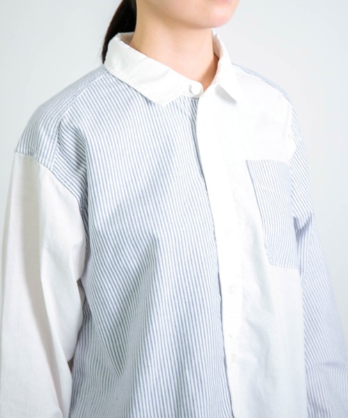 D.M.G.（ドミンゴ）の「[D.M.G. / ディーエムジー] オックスシャンブレーナチュラルシャツ（シャツ/ブラウス・レディース・ホワイト系その他・2）」の11枚目の写真