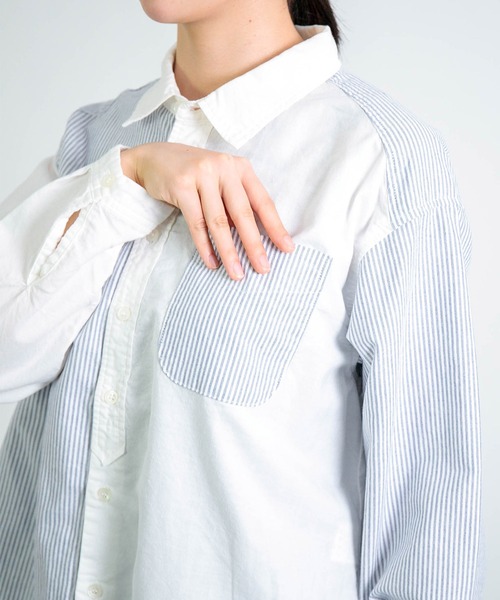 D.M.G.（ドミンゴ）の「[D.M.G. / ディーエムジー] オックスシャンブレーナチュラルシャツ（シャツ/ブラウス・レディース・ホワイト系その他・2）」の12枚目の写真