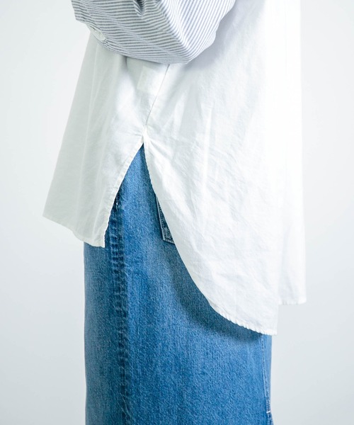 D.M.G.（ドミンゴ）の「[D.M.G. / ディーエムジー] オックスシャンブレーナチュラルシャツ（シャツ/ブラウス・レディース・ホワイト系その他・2）」の14枚目の写真