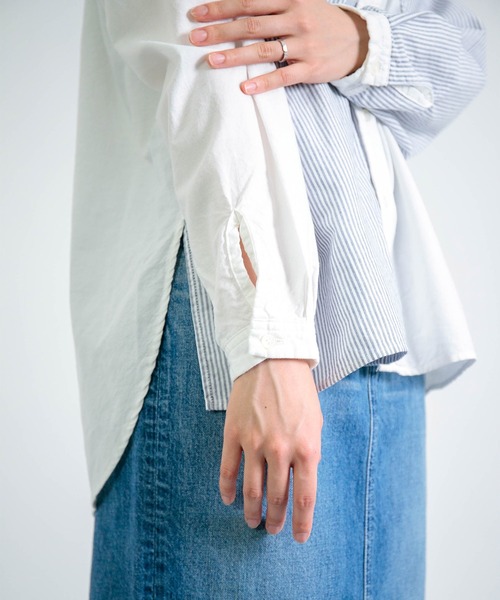 D.M.G.（ドミンゴ）の「[D.M.G. / ディーエムジー] オックスシャンブレーナチュラルシャツ（シャツ/ブラウス・レディース・ホワイト系その他・2）」の15枚目の写真