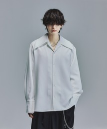 welise | welise×犬飼京 -ephemeral- リッチドレープスムース ビックカラー&カフス 2wayオープンカラー/レギュラーカラー シャツ(シャツ/ブラウス)