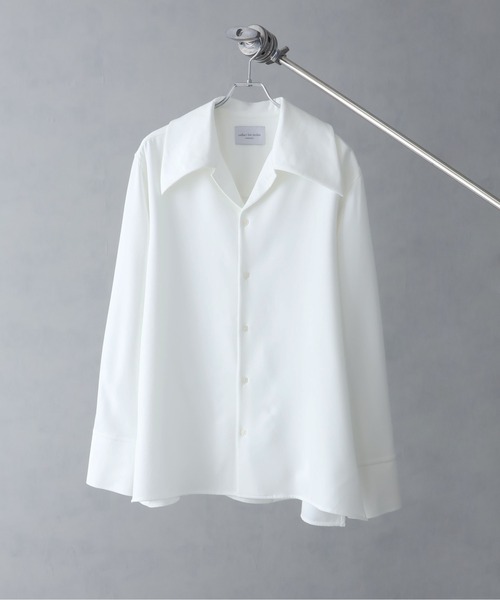 welise(ウェライズ)の「welise×犬飼京 -ephemeral- リッチドレープスムース ビックカラー&カフス 2wayオープンカラー/レギュラーカラー シャツ(シャツ/ブラウス・メンズ・ブラック/ホワイト・XS/L/M/S)」の3枚目の写真