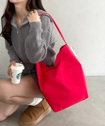 MYMOOD.（マイムード）の「【A4収納可能】ポーチ付きナイロン大容量トートバッグ（ショルダーバッグ・レディース）」