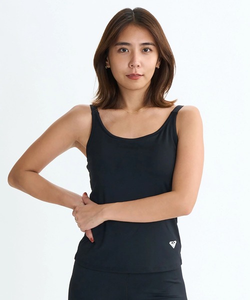 ROXY(ロキシー)の「MY 1ST ROXY TANK/ロキシータンクトップ/ロキシー水陸両用速乾UVケアカップ付きタンクトップ(水着)(タンクトップ・レディース・グレー/バーガンディー/グリーン/ブラック・LARGE/MEDIUM/SMALL)」の1枚目の写真