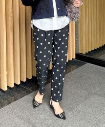 NOLLEY’S | ウォッシャブルストレッチドットジャガードテーパードパンツ(その他パンツ)