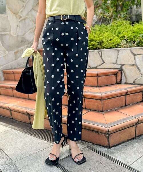 NOLLEY’S(ノーリーズ)の「ウォッシャブルストレッチドットジャガードテーパードパンツ(その他パンツ・レディース・ブラック系その他/グレー系その他・36/38)」の22枚目の写真