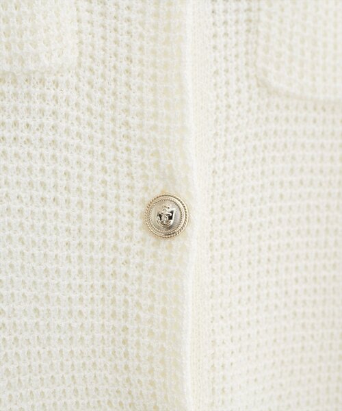 natural couture(ナチュラルクチュール)の「【WEB限定】ポケ付き金釦ワッフル編みカーディガン(カーディガン/ボレロ・レディース・ブラウン/ボルドー/ブラック/ブルー/オフホワイト・FREE)」の11枚目の写真