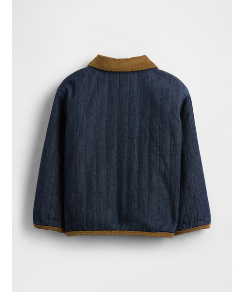 GAP(ギャップ)の「キルティング デニムジャケット (幼児・ベビー)(カバーオール・キッズ・インディゴブルー・90cm/100cm/105cm/110cm/80cm/95cm)」の2枚目の写真