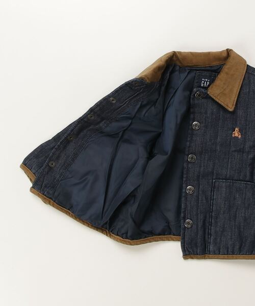 GAP(ギャップ)の「キルティング デニムジャケット (幼児・ベビー)(カバーオール・キッズ・インディゴブルー・90cm/100cm/105cm/110cm/80cm/95cm)」の3枚目の写真