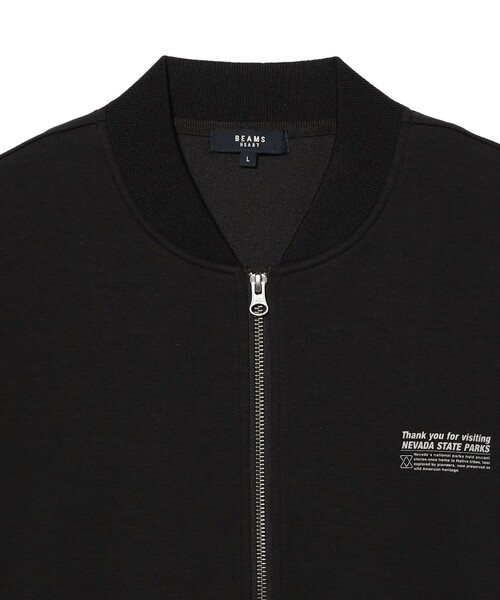 BEAMS HEART（ビームスハート）の「プリント ダンボール MA-1/Printed Scuba MA-1 Jacket（吸水速乾・毛玉軽減・リラックスフィット）（MA-1・メンズ・ブラック/オリーブ・SMALL/MEDIUM/LARGE）」の12枚目の写真