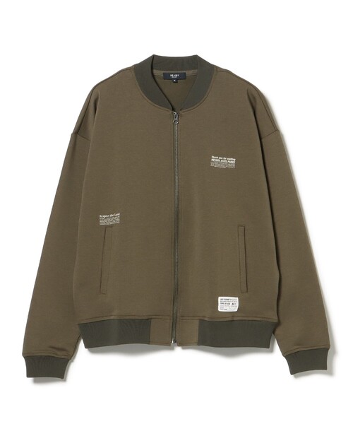 BEAMS HEART（ビームスハート）の「プリント ダンボール MA-1/Printed Scuba MA-1 Jacket（吸水速乾・毛玉軽減・リラックスフィット）（MA-1・メンズ・ブラック/オリーブ・SMALL/MEDIUM/LARGE）」の13枚目の写真