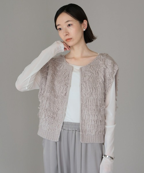 セール】【2025 AW】ループフリンジニットベスト（ベスト