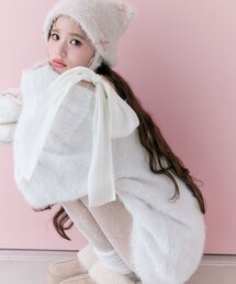 OLIVE des OLIVE(I[ufI[u)́y7wayŒzmelty ribbon knit onepiece(s[X)