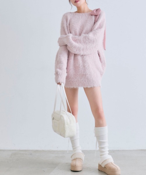 セール】【7wayで着れる】melty ribbon knit onepiece（ワンピース