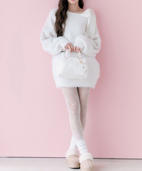 セール】【7wayで着れる】melty ribbon knit onepiece（ワンピース